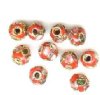 10 6mm Red Cloisonn� Rounds